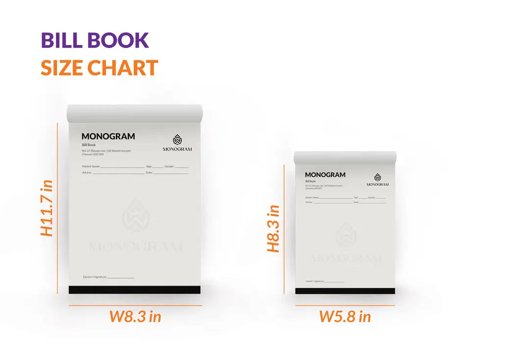 Custom Bill Book Printing (A4) | Duplicate or Triplicate | 50 Pages