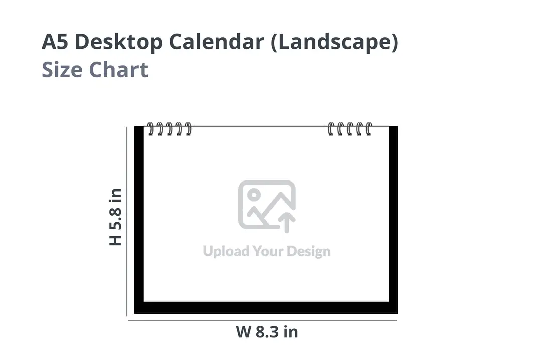 A5 Desktop / Table Calendar (Landscape) – Premium Corporate Desk Calendar