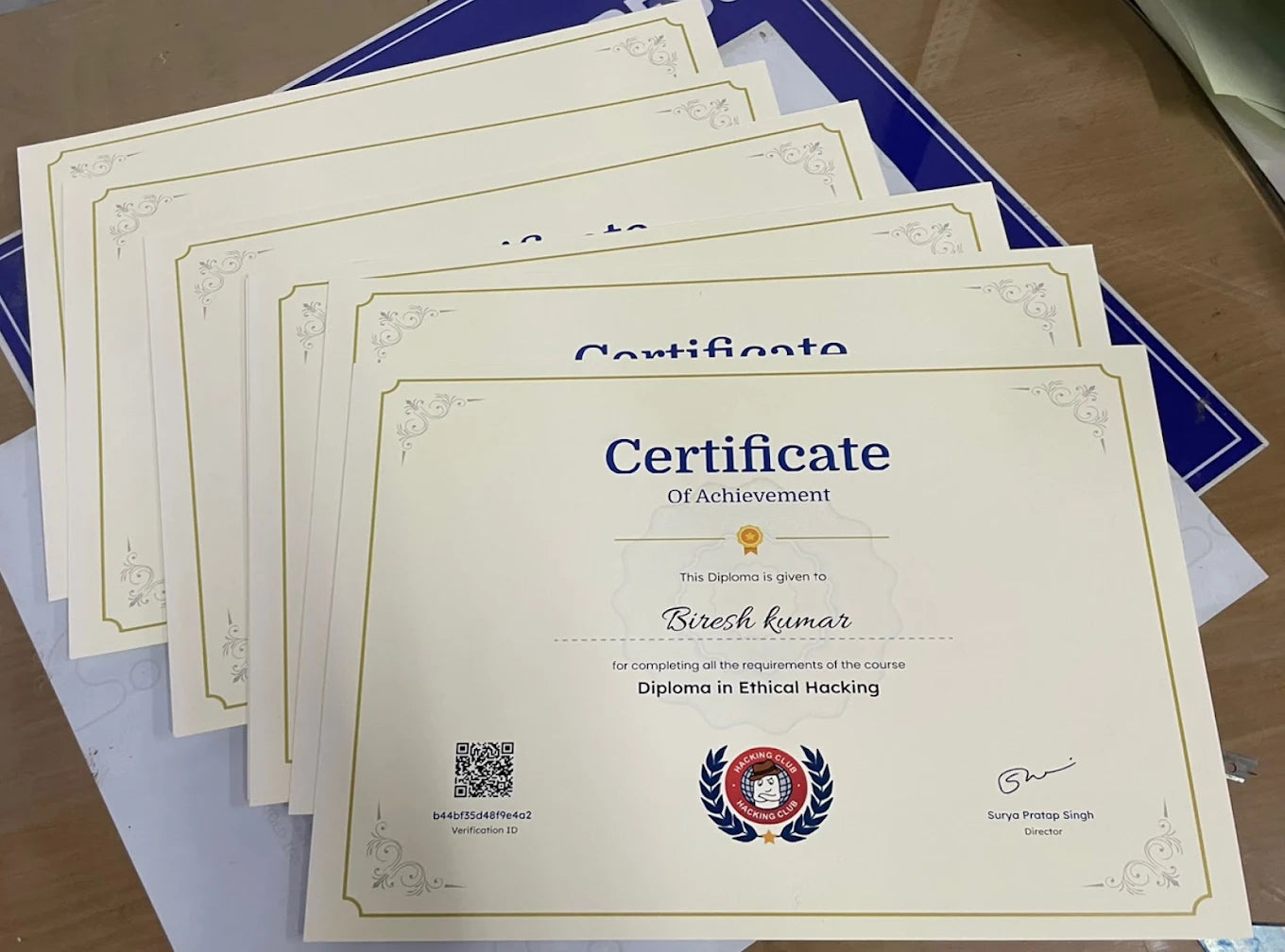Certificates