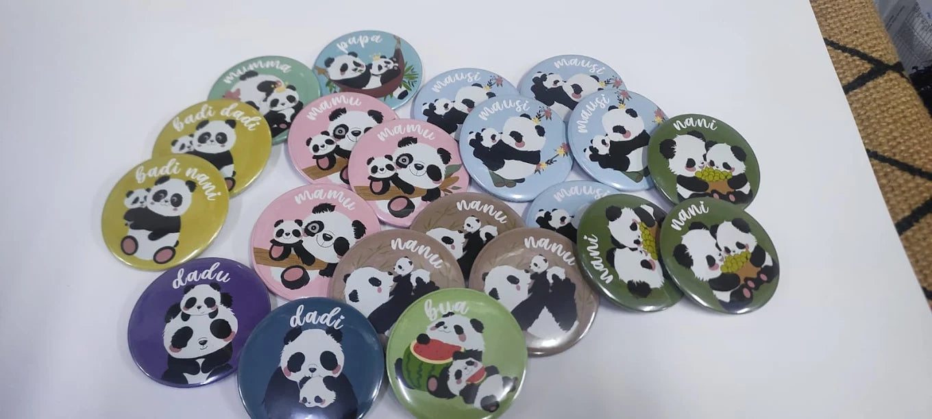 ❤️ Wedding Badges (Round) – Custom Name & Role Badges