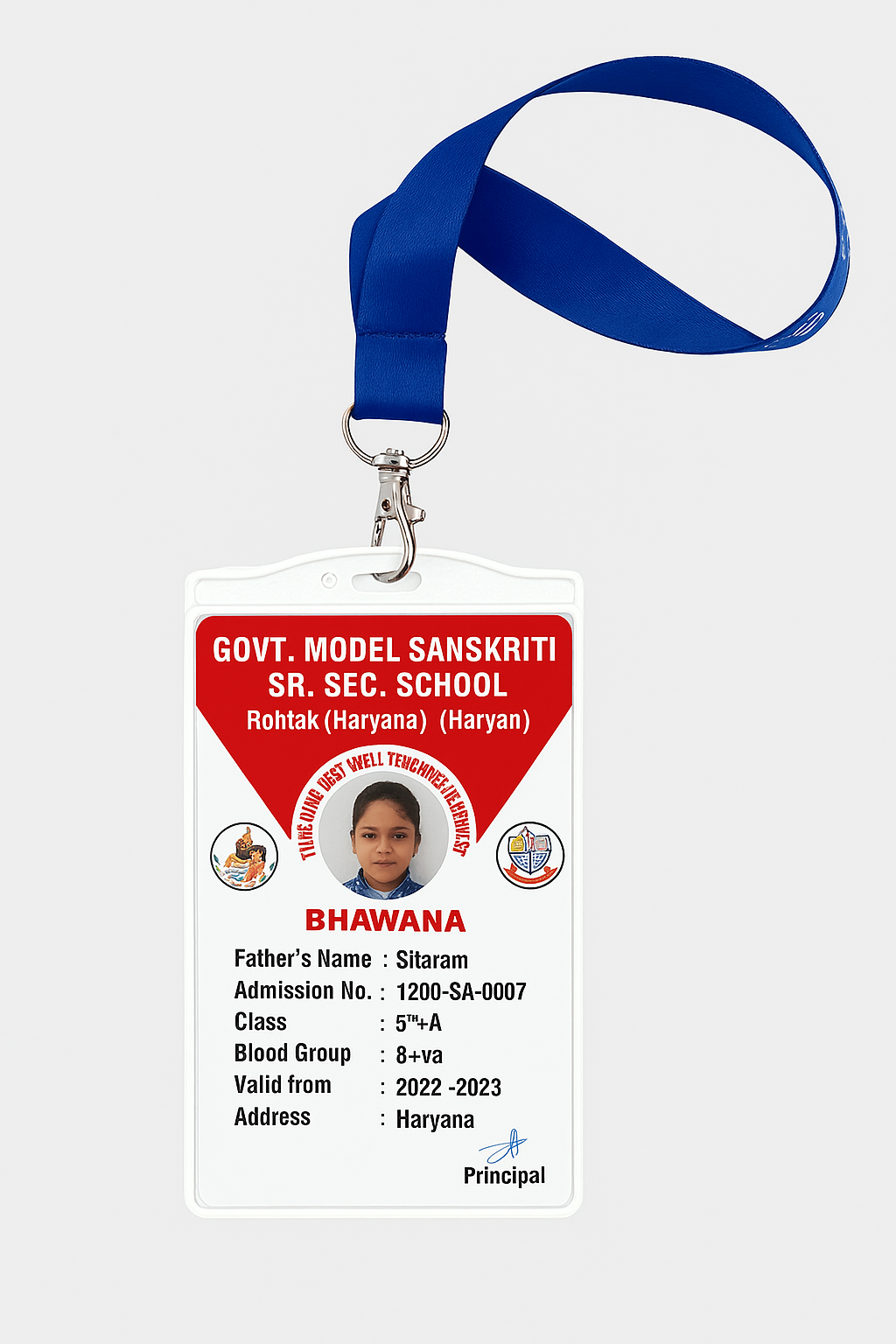 School ID card with Lanyard