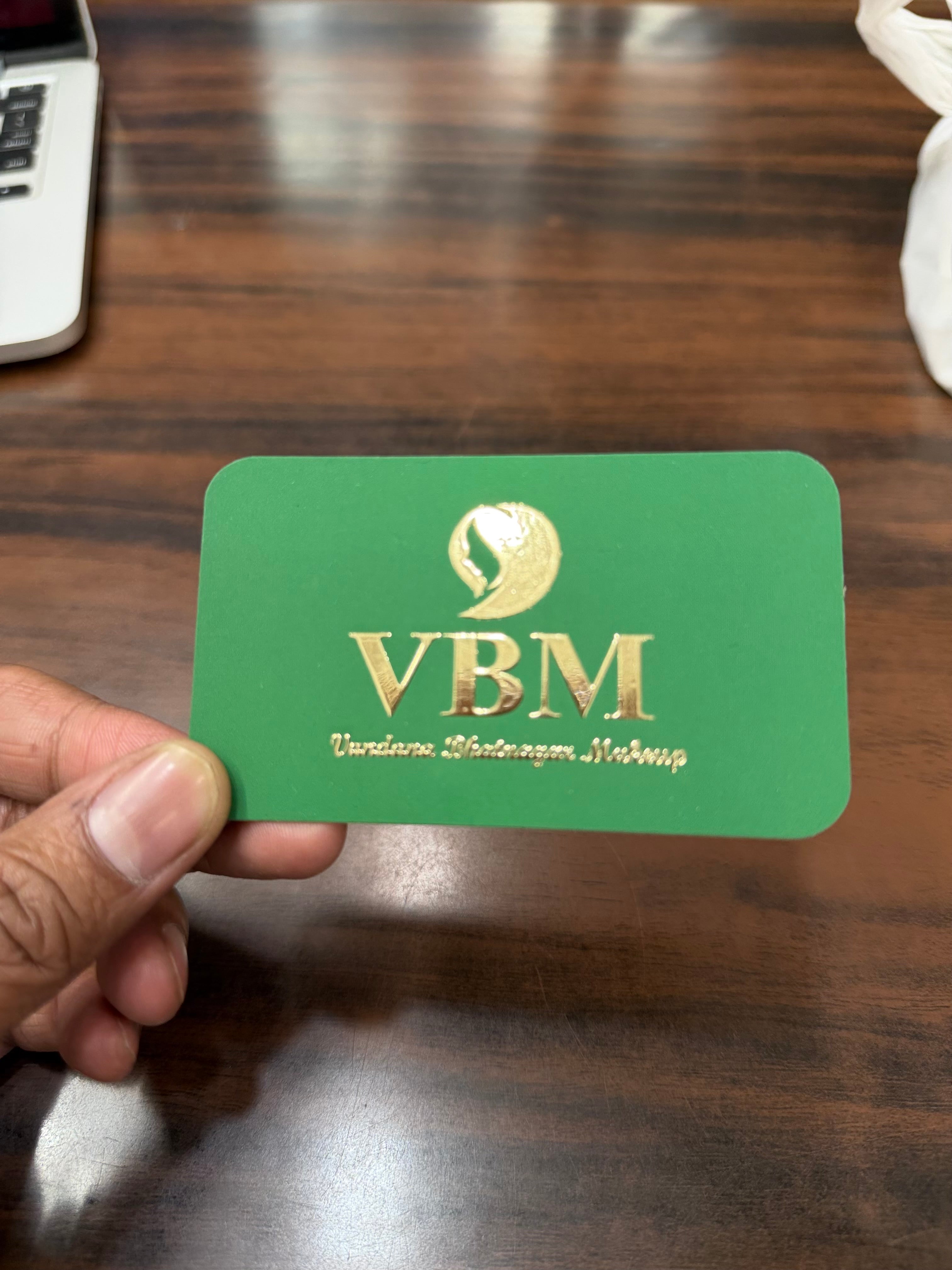 Luxury Digital Foiling Business Cards – Velvet Touch with Gold or Silver Foil