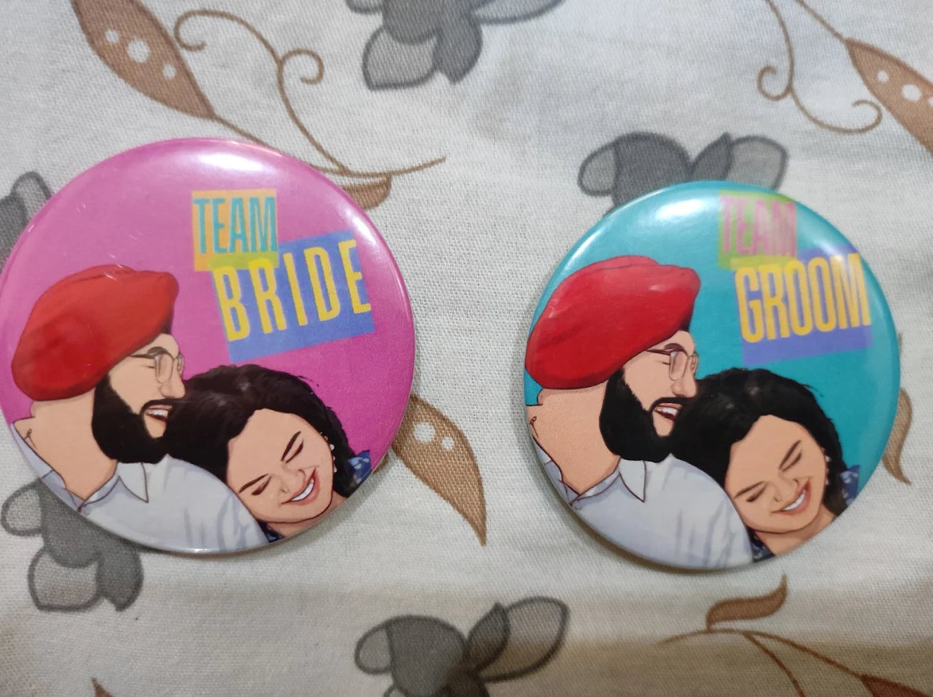 ❤️ Wedding Badges (Round) – Custom Name & Role Badges